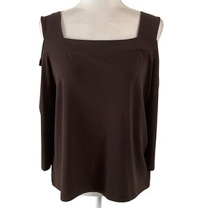 Chico’s Cold Shoulder 3/4 Sleeve Blouse Large